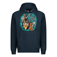 Navy love western Premium Hoodie - AdoDesignShop