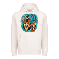 Pale Pink love western Premium Hoodie - AdoDesignShop
