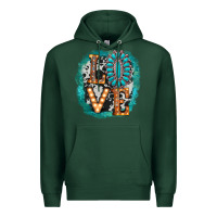 Sports Green love western Premium Hoodie - AdoDesignShop