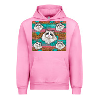 Fuchsia Pink Western Ragdoll Cat Urban Hoodie - LillyAllenDesigns