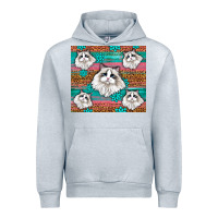 Heather Grey Western Ragdoll Cat Urban Hoodie - LillyAllenDesigns