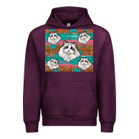 Mauve Wine Western Ragdoll Cat Urban Hoodie - LillyAllenDesigns