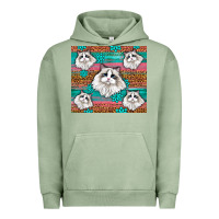 Pigment Oil Green Western Ragdoll Cat Urban Hoodie - LillyAllenDesigns