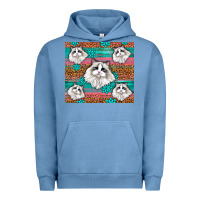 Pigment Pebble Blue Western Ragdoll Cat Urban Hoodie - LillyAllenDesigns