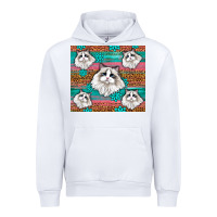 White Western Ragdoll Cat Urban Hoodie - LillyAllenDesigns