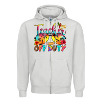 Dove Grey teacher off duty Zipper Hoodie - RanaPortraitStore