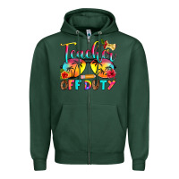 Sports Green teacher off duty Zipper Hoodie - RanaPortraitStore