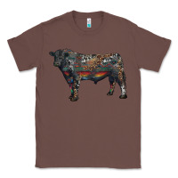 Chestnut black angus bull with western patterns Classic Tee - RanaPortraitStore