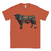 Copper black angus bull with western patterns Classic Tee - RanaPortraitStore