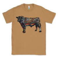 Toasted Coconut black angus bull with western patterns Classic Tee - RanaPortraitStore