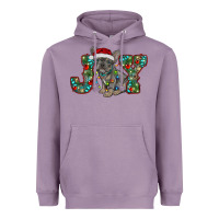 Lavender french bulldog christmas joy Heavyweight Hoodie - RanaPortraitStore