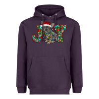 Plum french bulldog christmas joy Heavyweight Hoodie - RanaPortraitStore