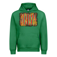 Emerald christmas reindeers leopard background Urban Hoodie - BarkalooDesign