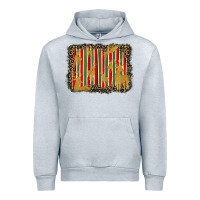 Heather Grey christmas reindeers leopard background Urban Hoodie - BarkalooDesign