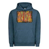 Pigment Midnight Navy christmas reindeers leopard background Urban Hoodie - BarkalooDesign