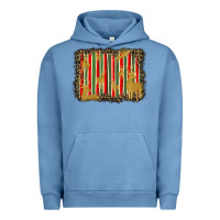 Pigment Pebble Blue christmas reindeers leopard background Urban Hoodie - BarkalooDesign