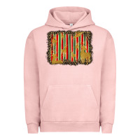 Pigment Salmon christmas reindeers leopard background Urban Hoodie - BarkalooDesign