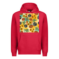Cardinal leopard pumpkin cactus sunflower seamless Premium Hoodie - AdoDesignShop