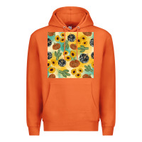 Carrot leopard pumpkin cactus sunflower seamless Premium Hoodie - AdoDesignShop