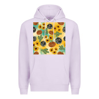 Lilac leopard pumpkin cactus sunflower seamless Premium Hoodie - AdoDesignShop