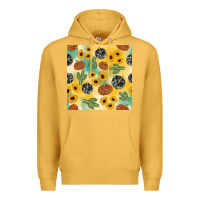 Mustard leopard pumpkin cactus sunflower seamless Premium Hoodie - AdoDesignShop