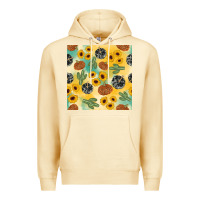 Pina Colada leopard pumpkin cactus sunflower seamless Premium Hoodie - AdoDesignShop
