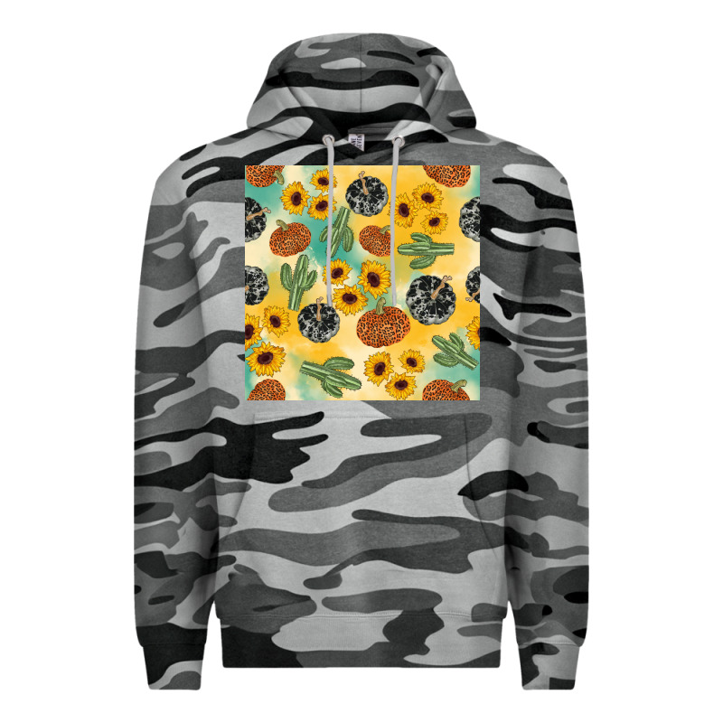 Leopard Pumpkin Cactus Sunflower Seamless Premium Hoodie by AdoDesignShop | Teevron