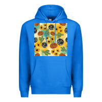 True Royal leopard pumpkin cactus sunflower seamless Premium Hoodie - AdoDesignShop