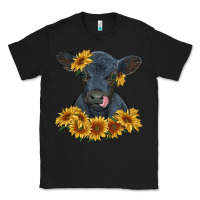 Black black angus calf with sunflowers Classic Tee - RanaPortraitStore