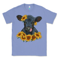 Colony Blue black angus calf with sunflowers Classic Tee - RanaPortraitStore