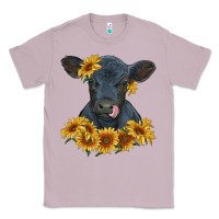 Lilac black angus calf with sunflowers Classic Tee - RanaPortraitStore