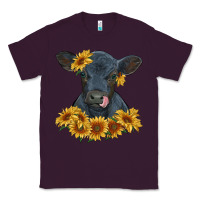 Plum black angus calf with sunflowers Classic Tee - RanaPortraitStore