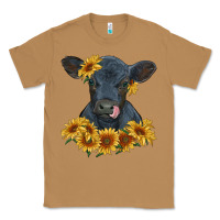 Toasted Coconut black angus calf with sunflowers Classic Tee - RanaPortraitStore