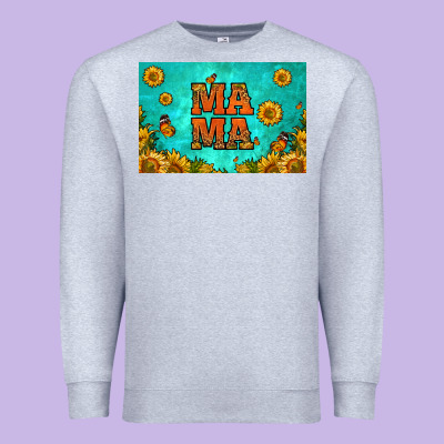 Sunflowers Mama Skinny Metal Can Holder Premium Sweatshirt Designed By Hra Design Shop