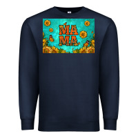 Navy sunflowers mama skinny metal can holder Premium Sweatshirt - HRA Design Shop