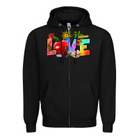 Black love teacher summer Zipper Hoodie - RanaPortraitStore