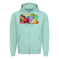 Seafoam love teacher summer Zipper Hoodie - RanaPortraitStore