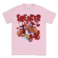 Bubblegum Pink red sneaker girl afro woman Classic Tee - RanaPortraitStore