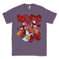 Lavender red sneaker girl afro woman Classic Tee - RanaPortraitStore