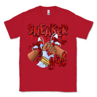 Red red sneaker girl afro woman Classic Tee - RanaPortraitStore
