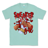 Seafoam red sneaker girl afro woman Classic Tee - RanaPortraitStore