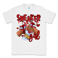 Red Sneaker Girl Afro Woman Classic Tee | Teevron