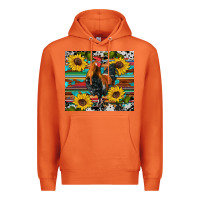 Carrot western coop animals rooster sunflowers cowhide wooden serape glitter Premium Hoodie - Artiststas