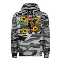 Slate Camo western coop animals rooster sunflowers cowhide wooden serape glitter Premium Hoodie - Artiststas