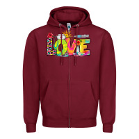 Burgundy love nurse summer Zipper Hoodie - RanaPortraitStore