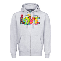 Heather Grey love nurse summer Zipper Hoodie - RanaPortraitStore