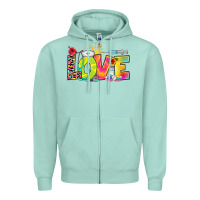 Seafoam love nurse summer Zipper Hoodie - RanaPortraitStore