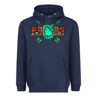 Navy aztec mom Heavyweight Hoodie - Zillion Design Studio