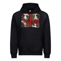Black Christmas red plaid background Urban Hoodie - BarkalooDesign