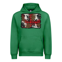 Emerald Christmas red plaid background Urban Hoodie - BarkalooDesign